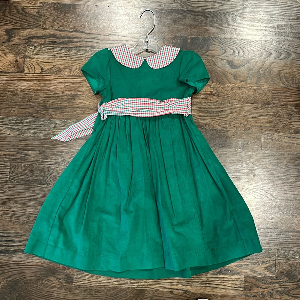 Green corduroy Holiday Dress
